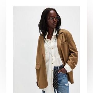 Free People Brown Reggie Blazer